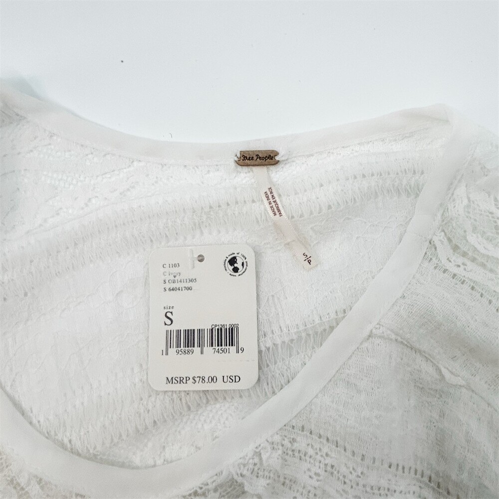 NWT Free People Penny Lane Boho Lace Trapeze Tunic Top Size S - Picture 12 of 14